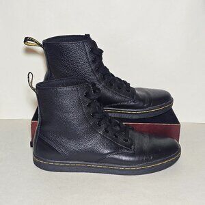 Dr Doc Martens Leyton AirWair Ankle Black Leather Boots Women's Size US 9/EU 41